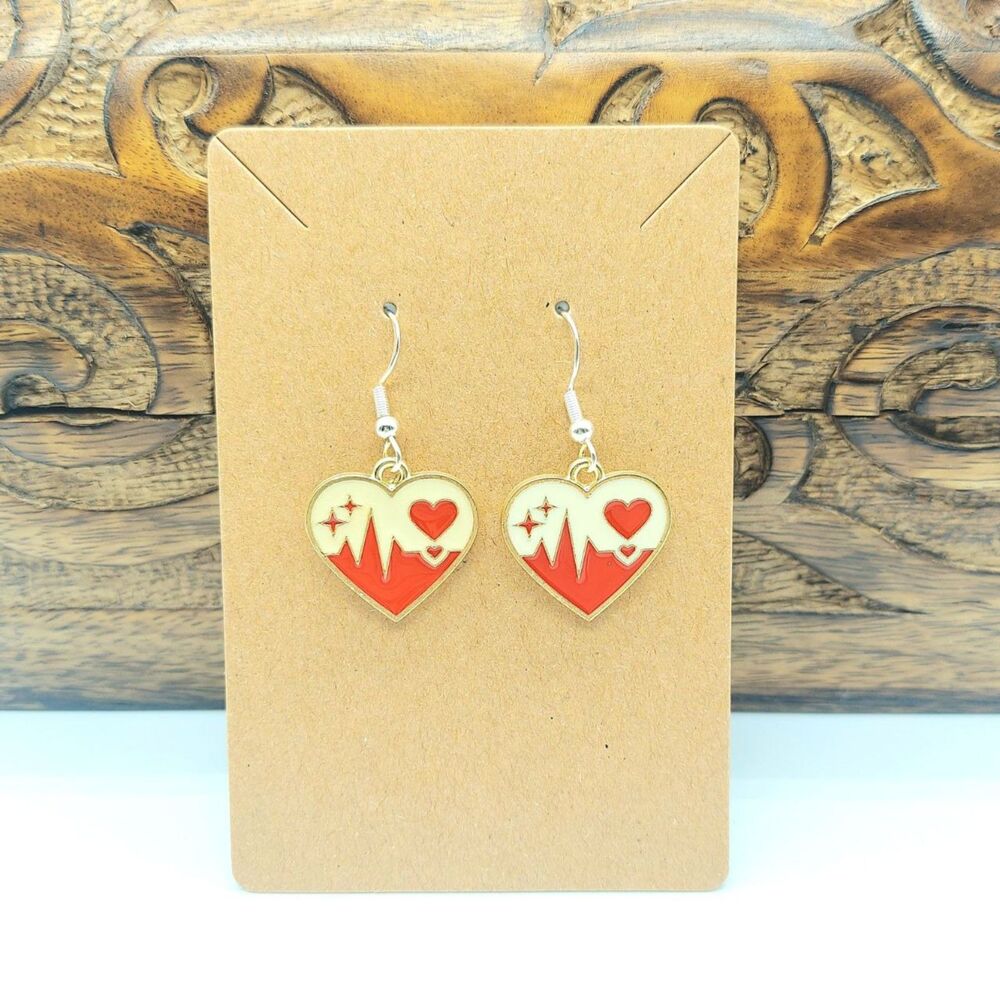 Retro Heart Earrings Valentine's Day